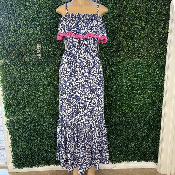 Lilly Pulitzer Vibrant Print Maxi Dress Resort Chic Size XS - Picture 2 of 12